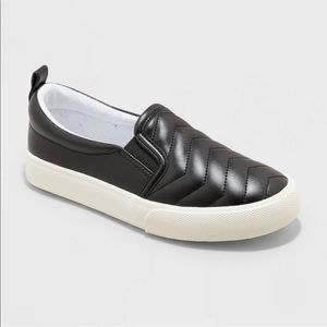 Cat & Jack Girls Nellie Slip-On Sneakers Black Size 1